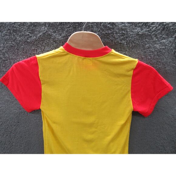 Vintage NWOT Dodger Sportswear Men's Small 100% Orlon Red & Yellow T-Shirt - Picture 9 of 11